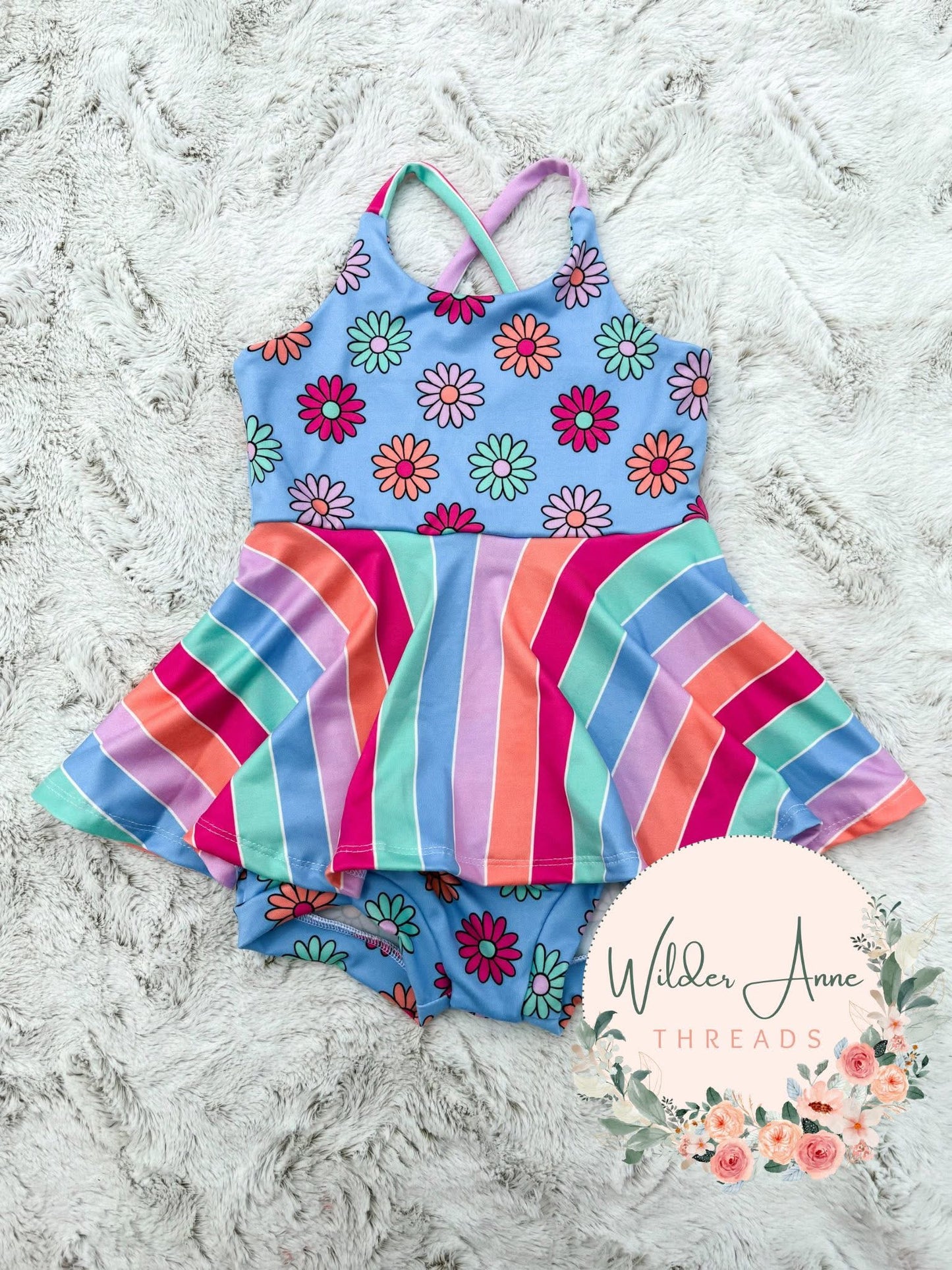 Neon Flowers (blue)