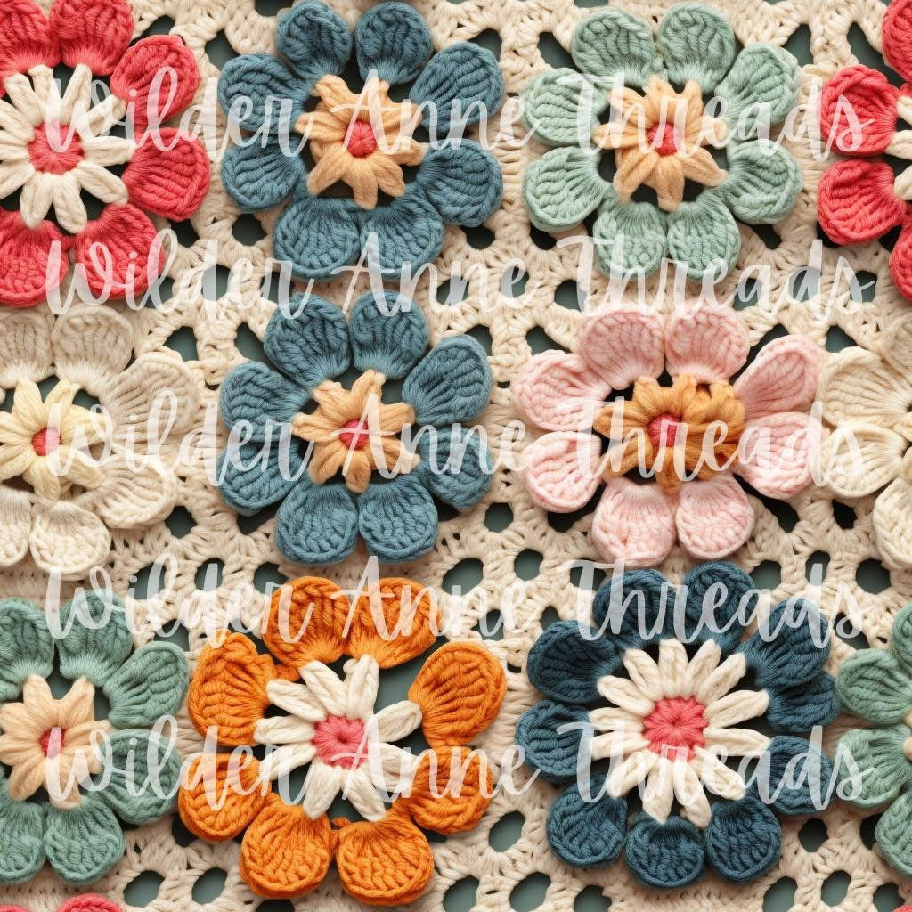 Pink & Blue on Tan