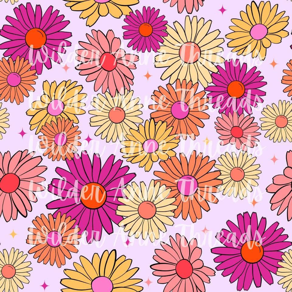 Sketchy Neon Flowers