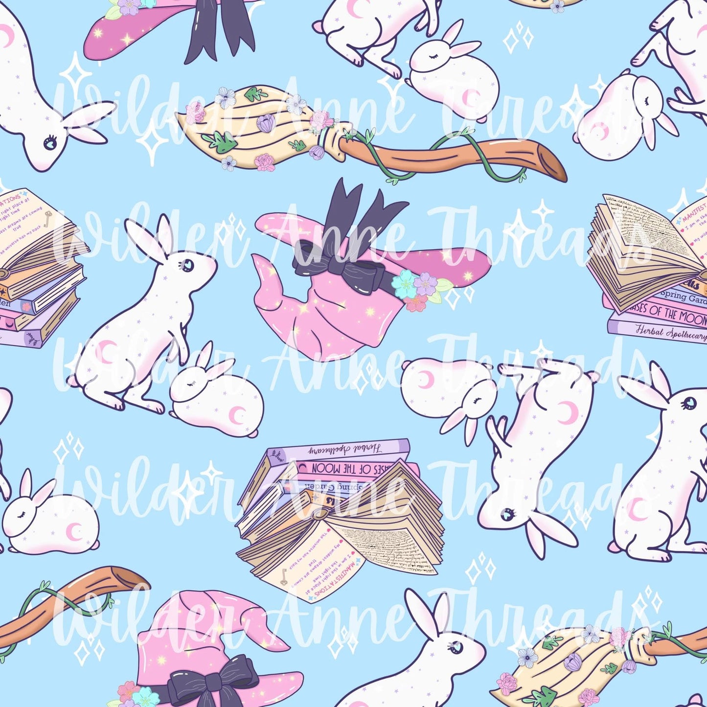 Witchy Bunnies (Blue)