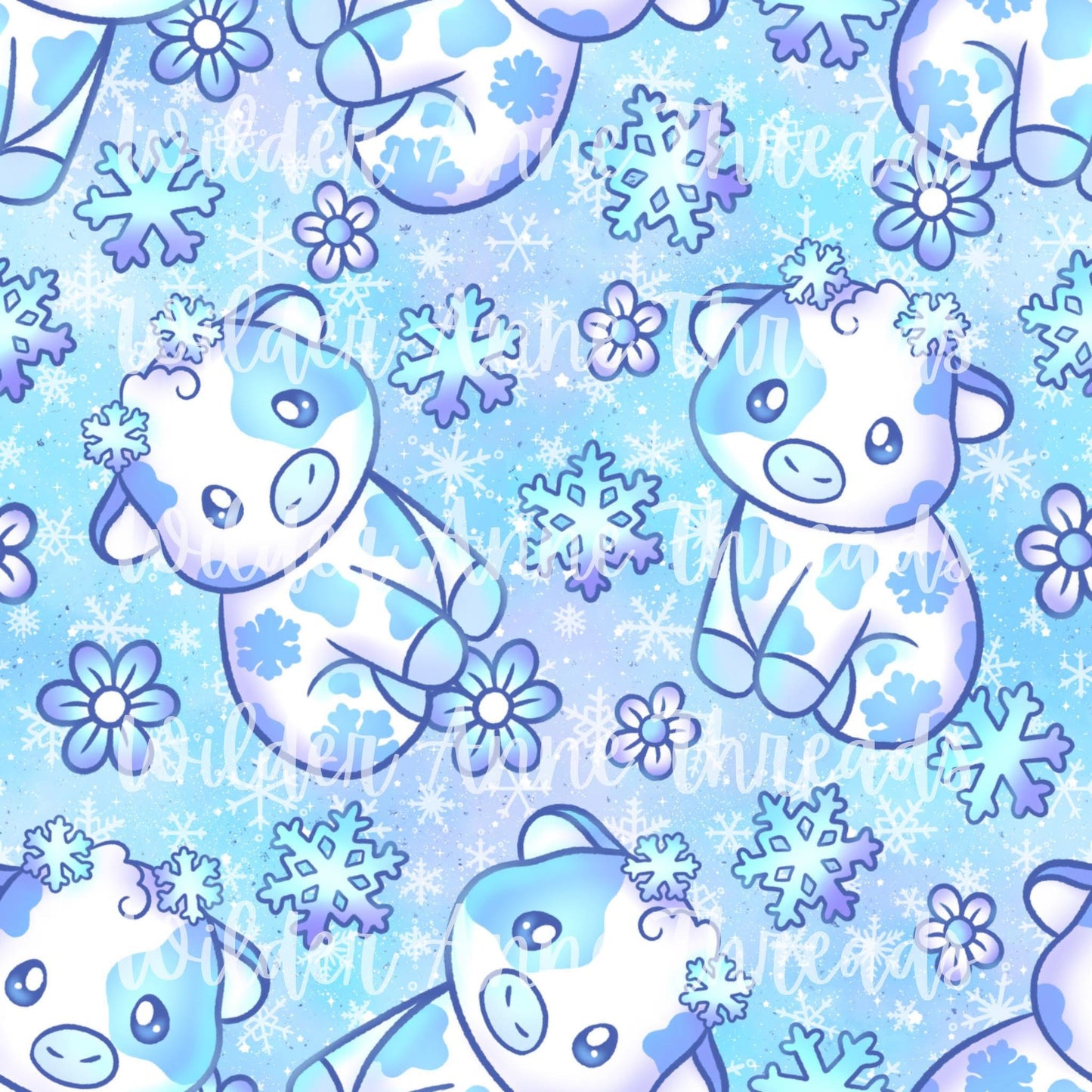Blue Snow Cow