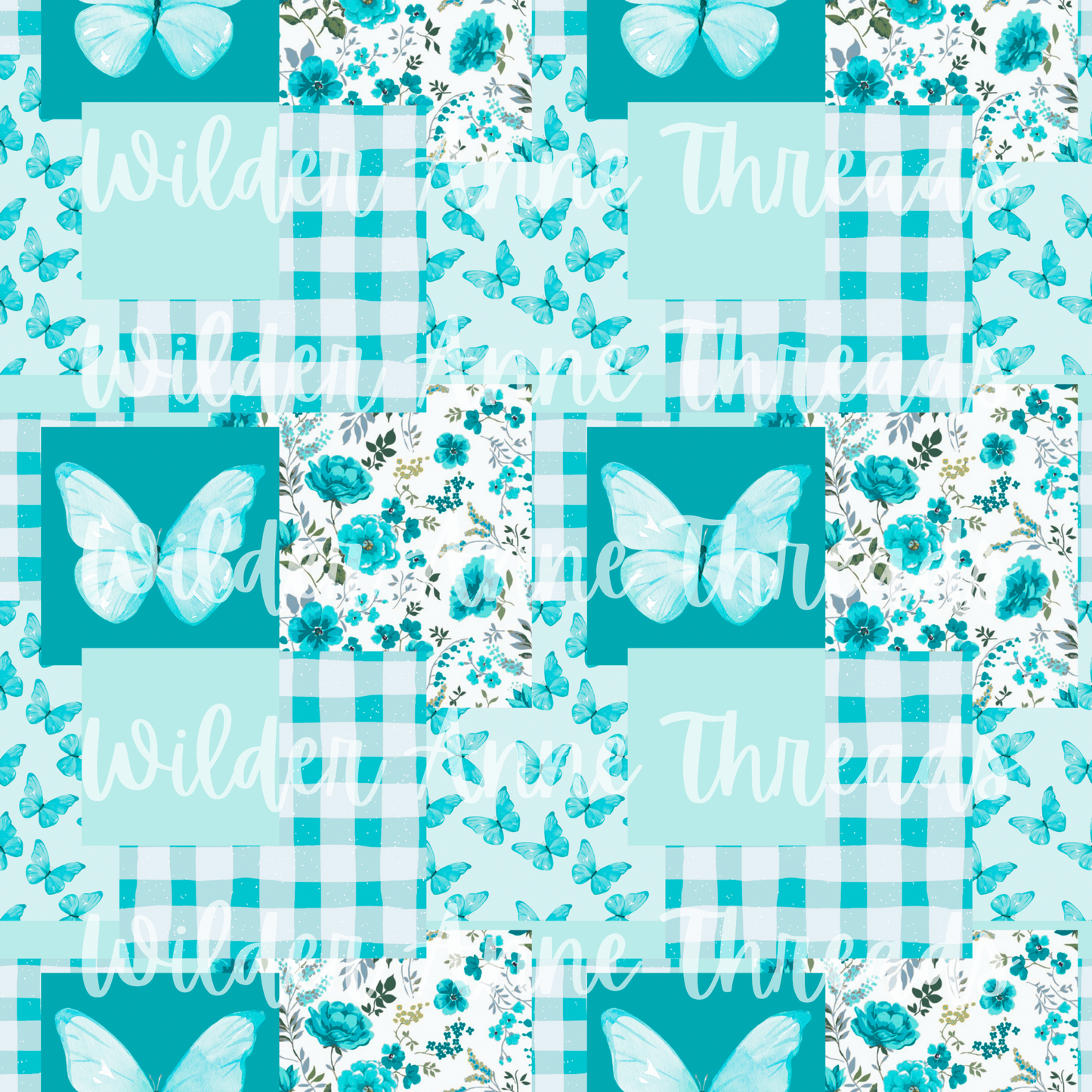 Teal Butterfly Patch