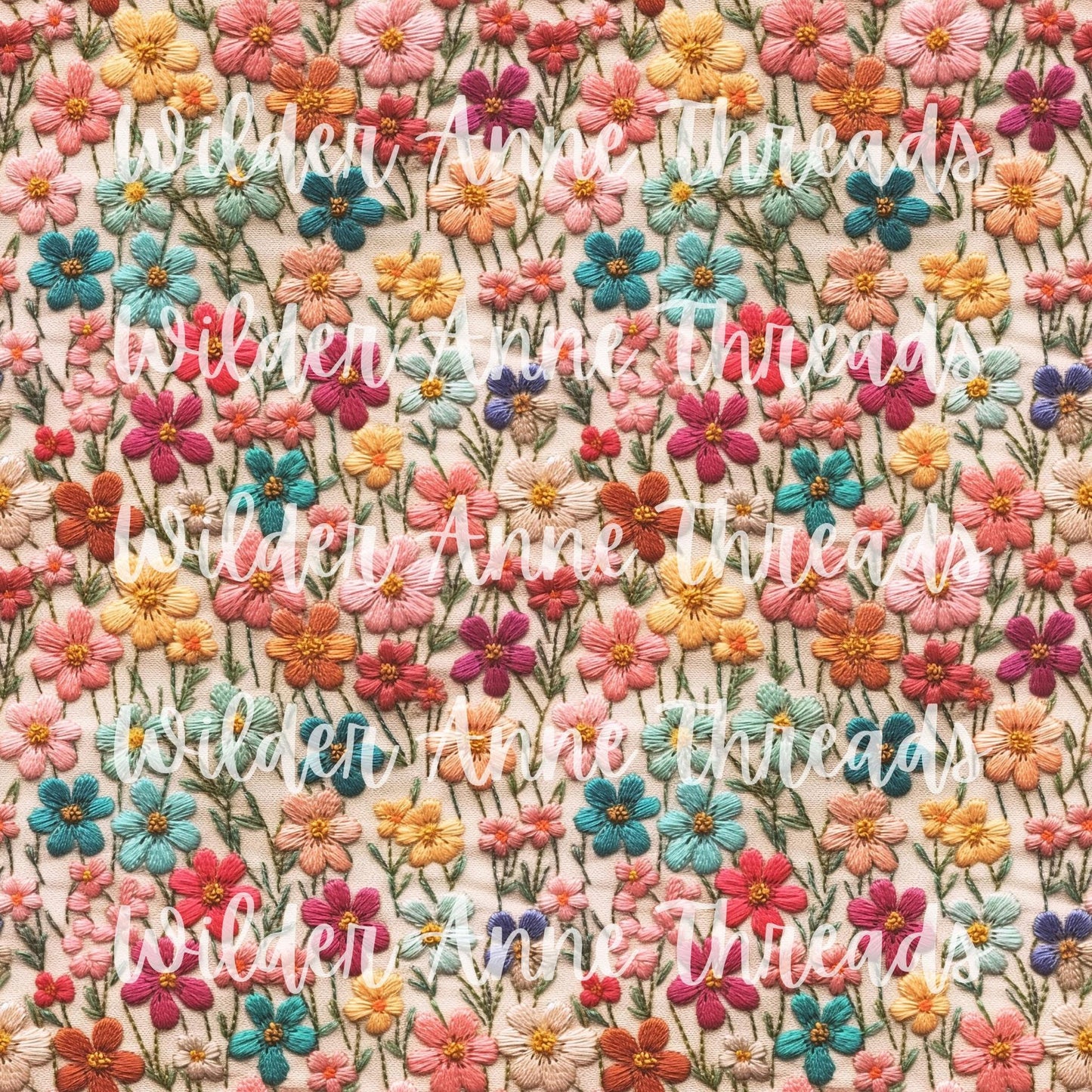 Spring Embroidery Floral