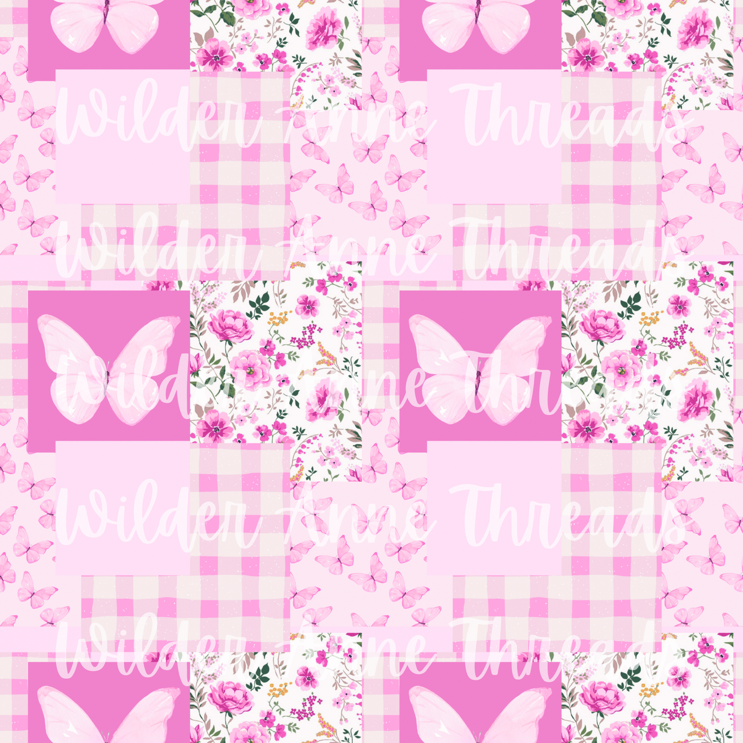 Rose Pink Butterfly Patch