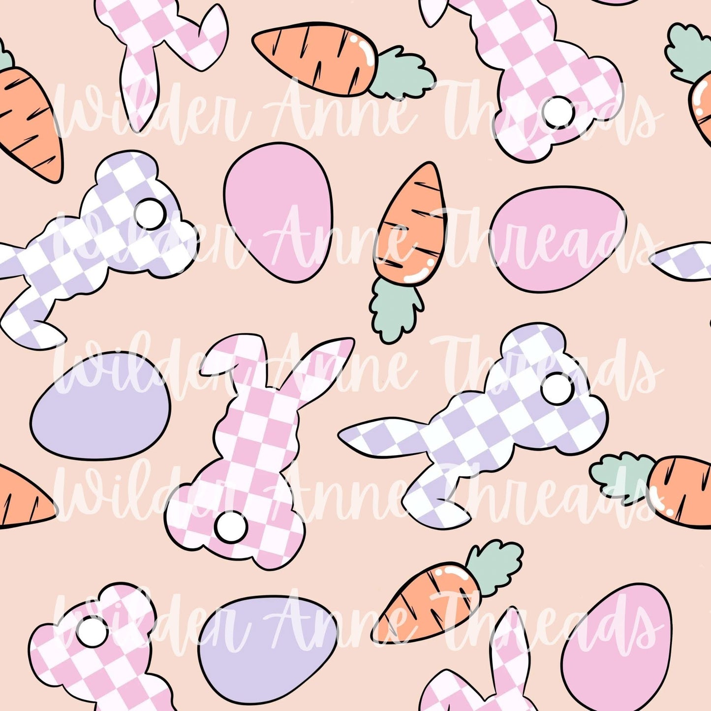 Checkered Bunnies (Pink)