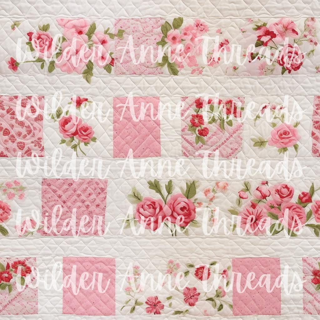 Pink Floral Quilt