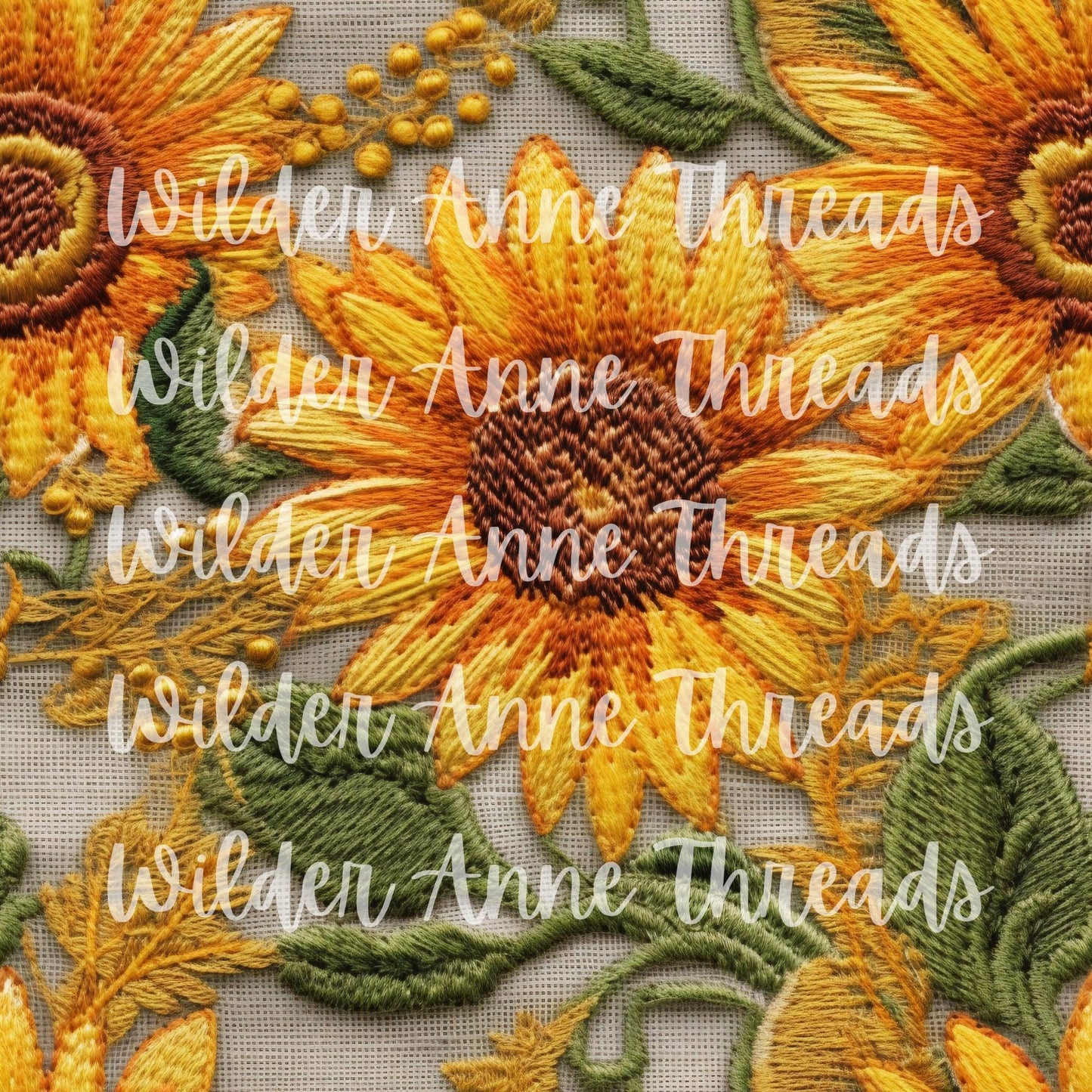 Embroidery Sunflower