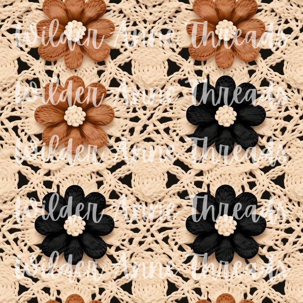 Black/Brown Crochet