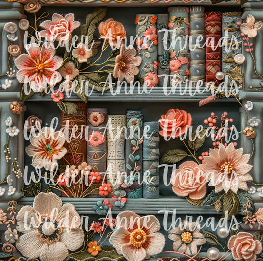 Mauve Bookish Floral