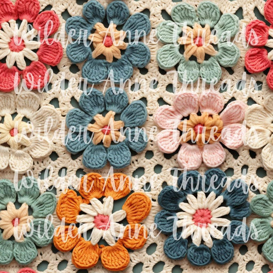 Pink & Blue on Tan