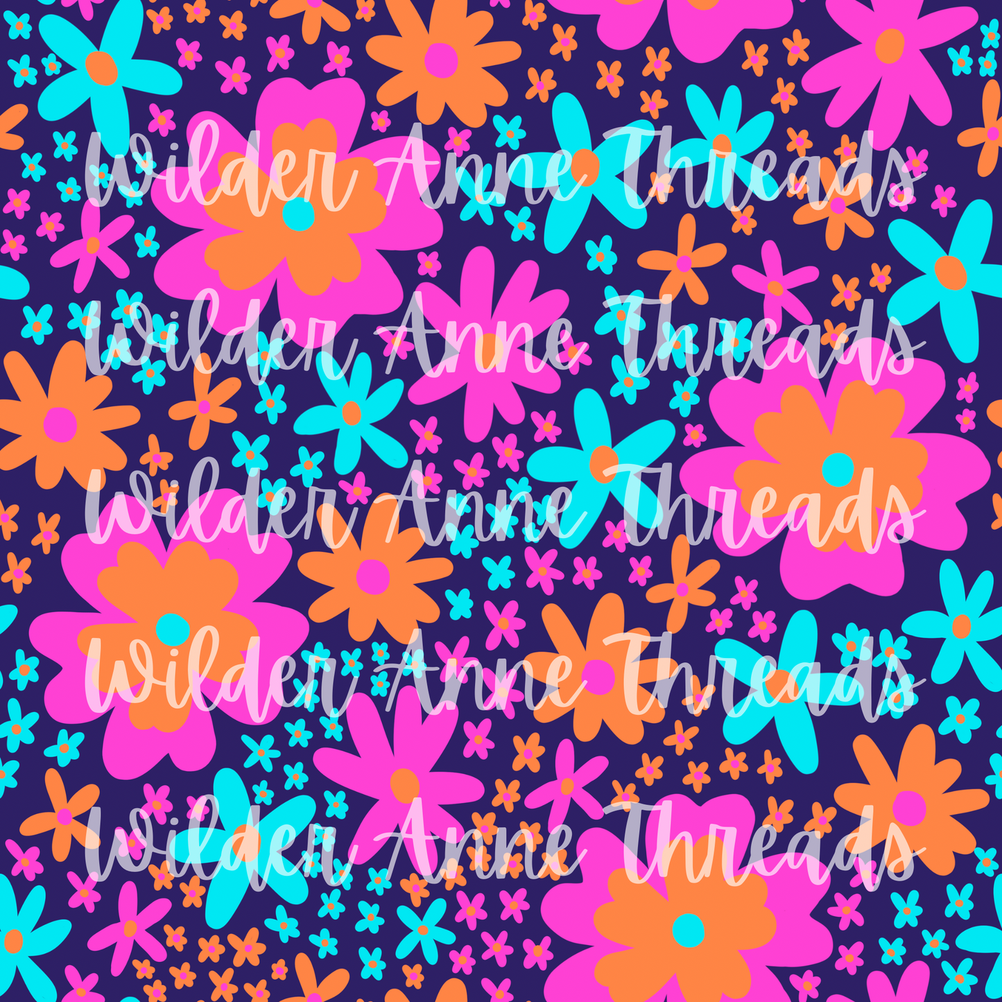 Colorful Flowers (dark background)