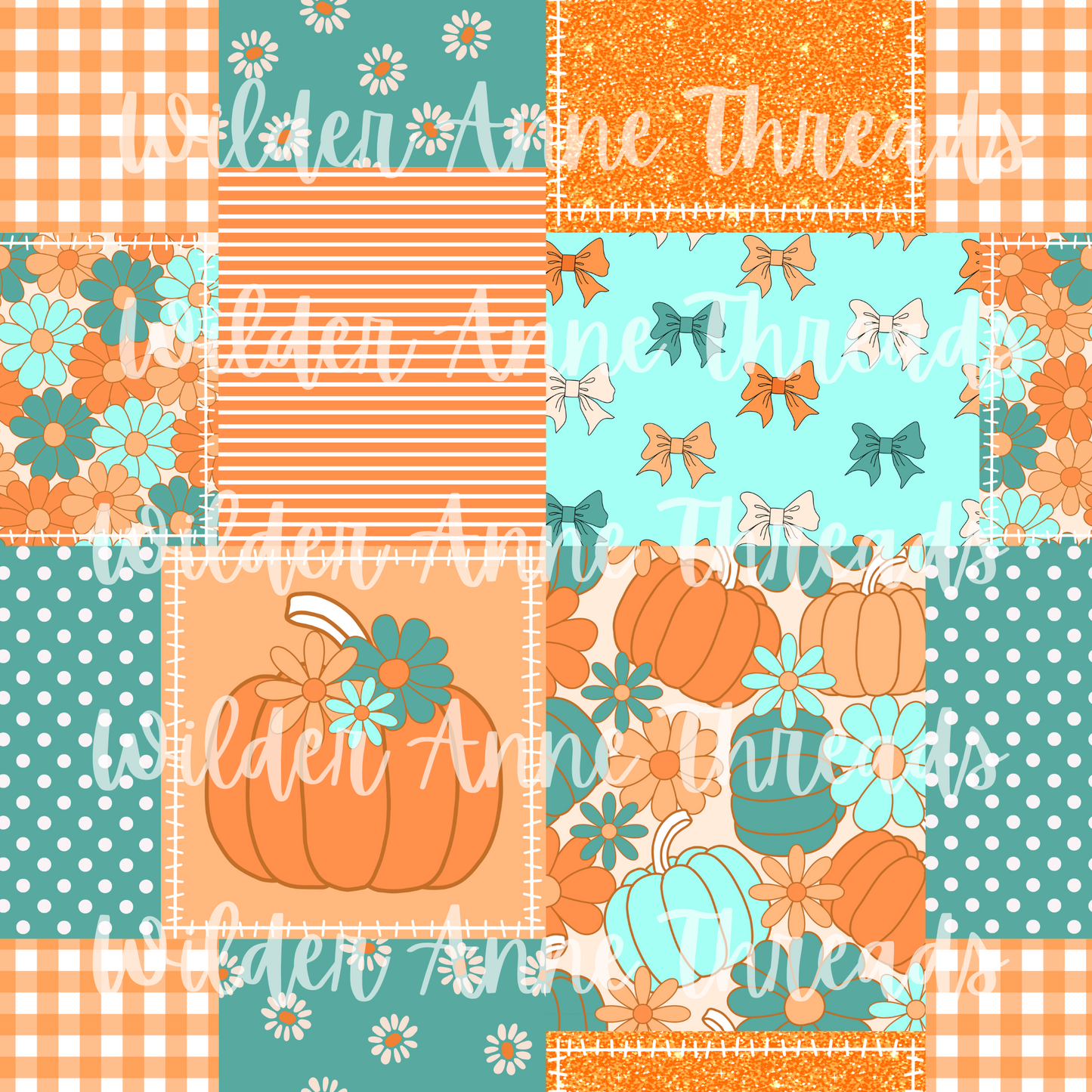 Teal Pumpkin Patchwork