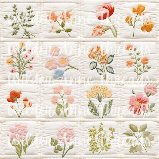 Simple Floral Quilt
