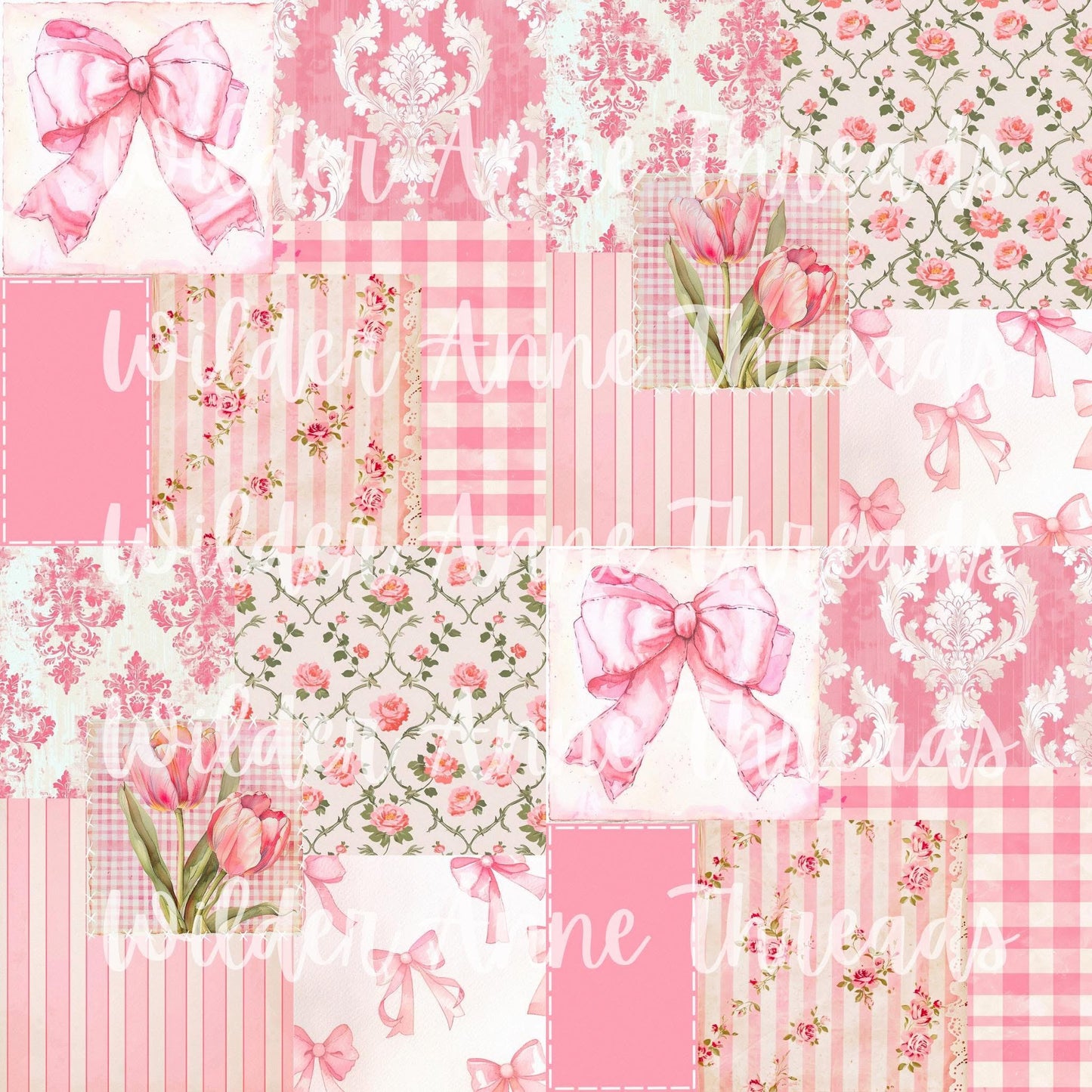 Floral Coquette Patchwork (pink)