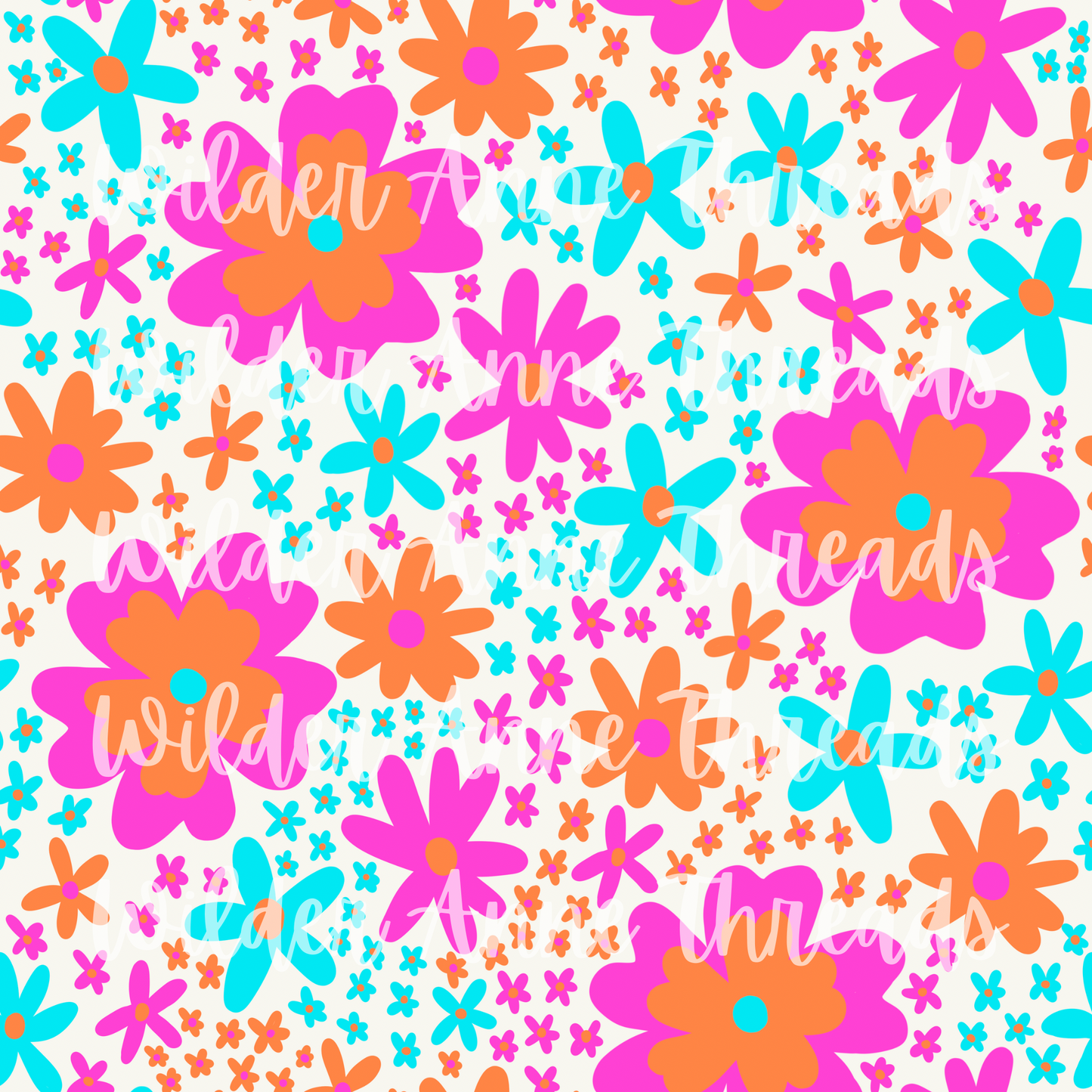 Colorful Flowers (light background)