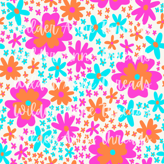 Colorful Flowers (light background)