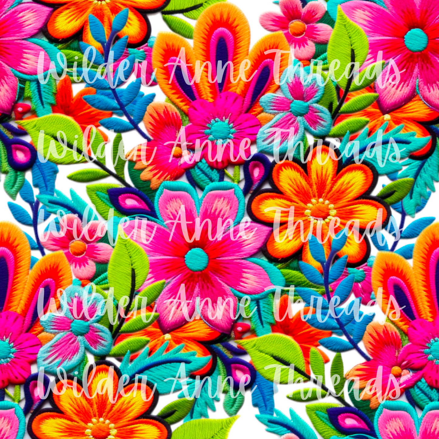 Neon Floral Print