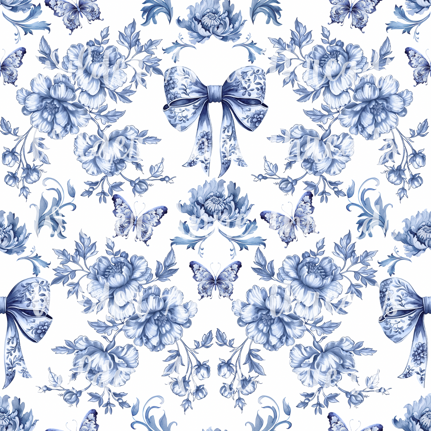 Vintage Coquette Floral (blue)