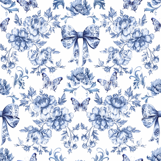 Vintage Coquette Floral (blue)