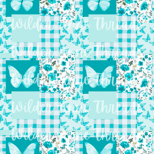 Teal Butterfly Patch