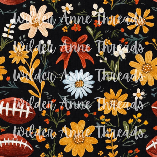 Football Floral (Yellow)