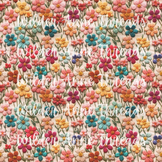 Spring Embroidery Floral