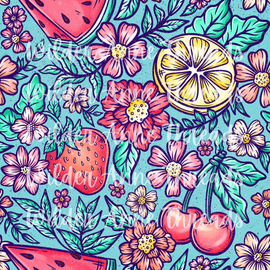 Fruit Floral (blue)