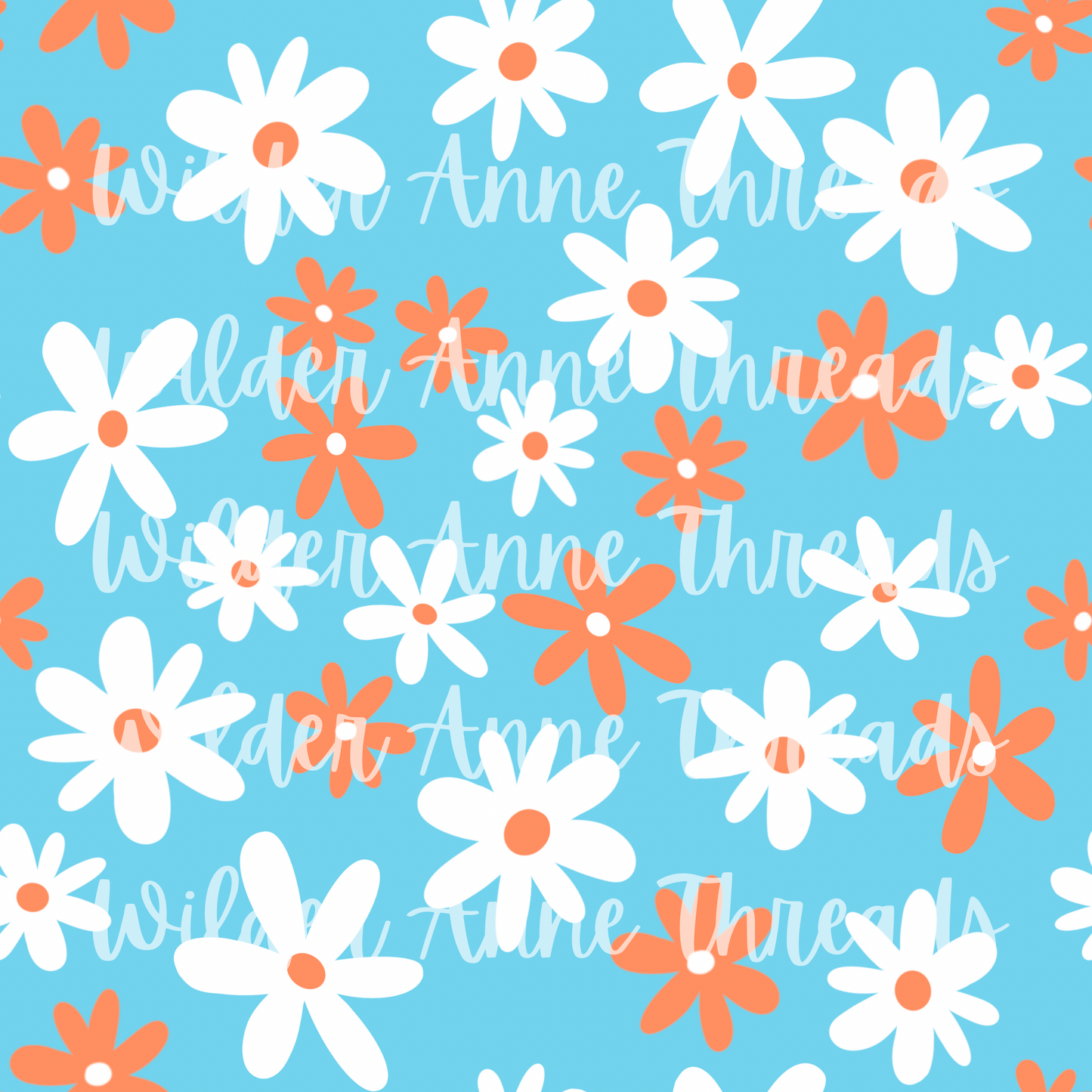 Neon Orange Spring Flowers