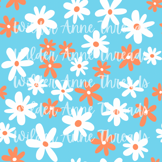 Neon Orange Spring Flowers