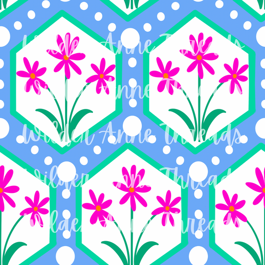 Blue Picture Floral