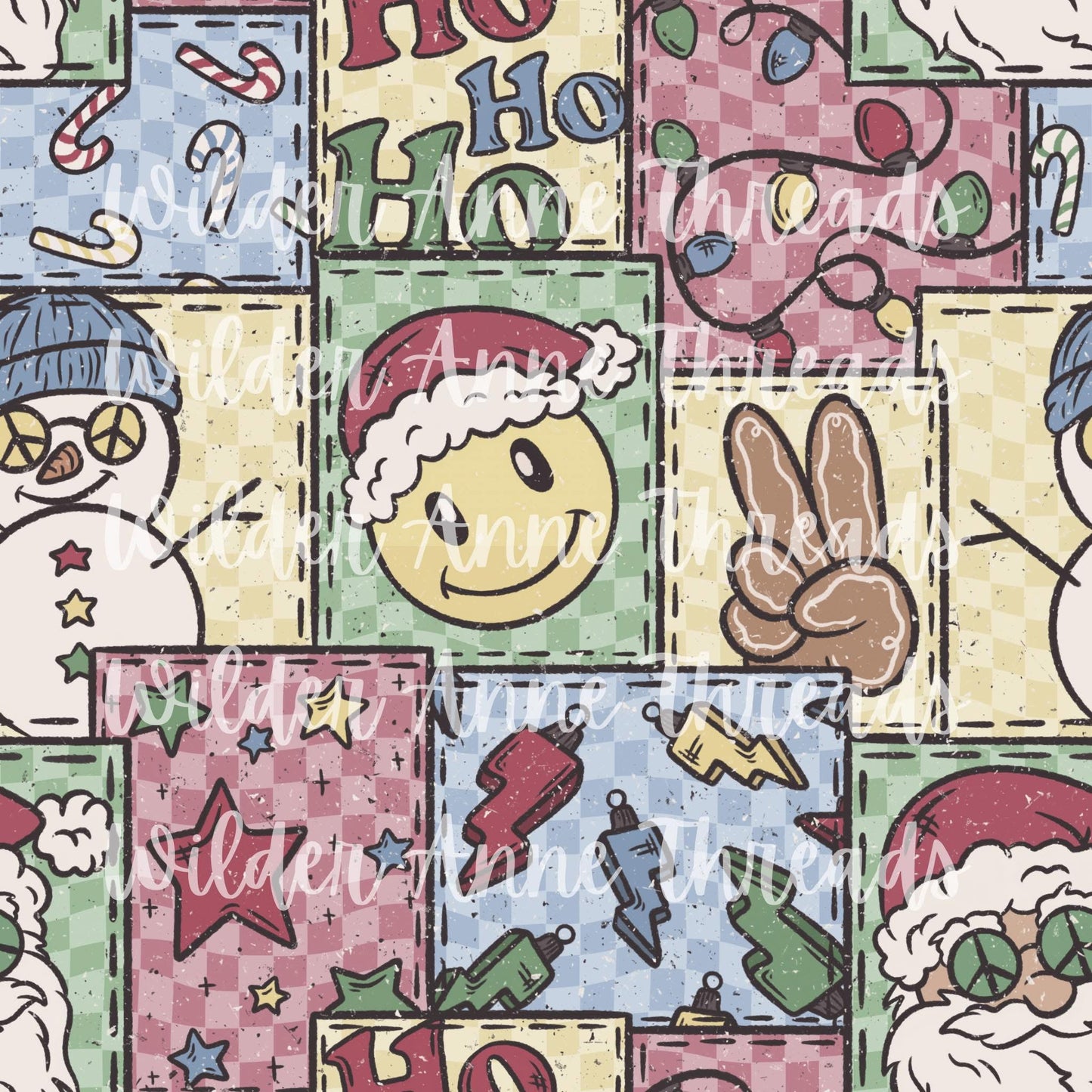 Smiley Christmas Patch