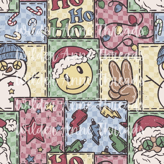 Smiley Christmas Patch