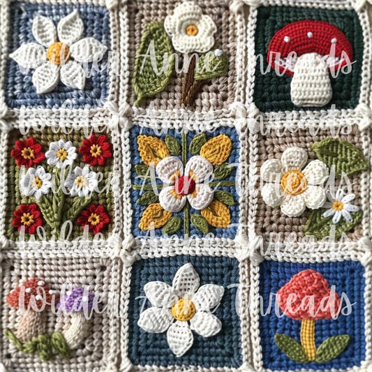 Blue Daisy Patch