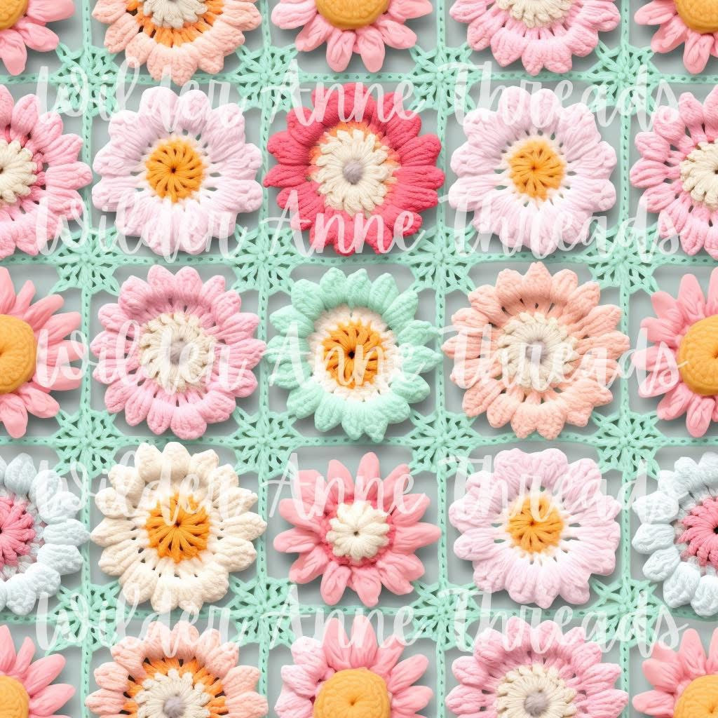 Pastel Crochet Flower