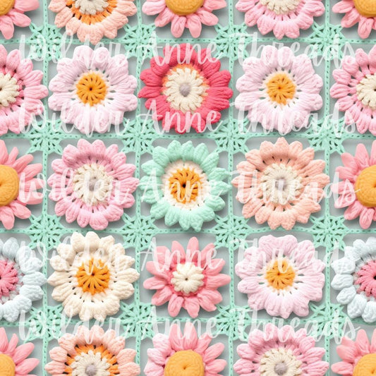 Pastel Crochet Flower