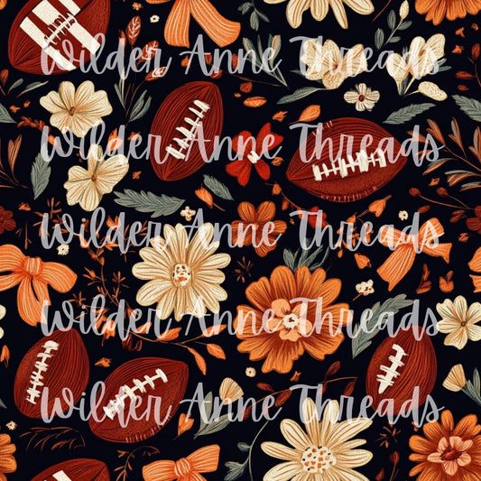 Football Floral (Orange)