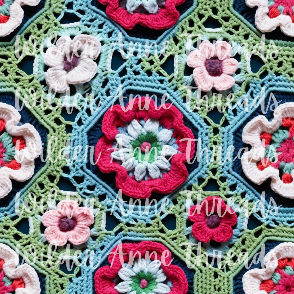 Pink & Green Crochet