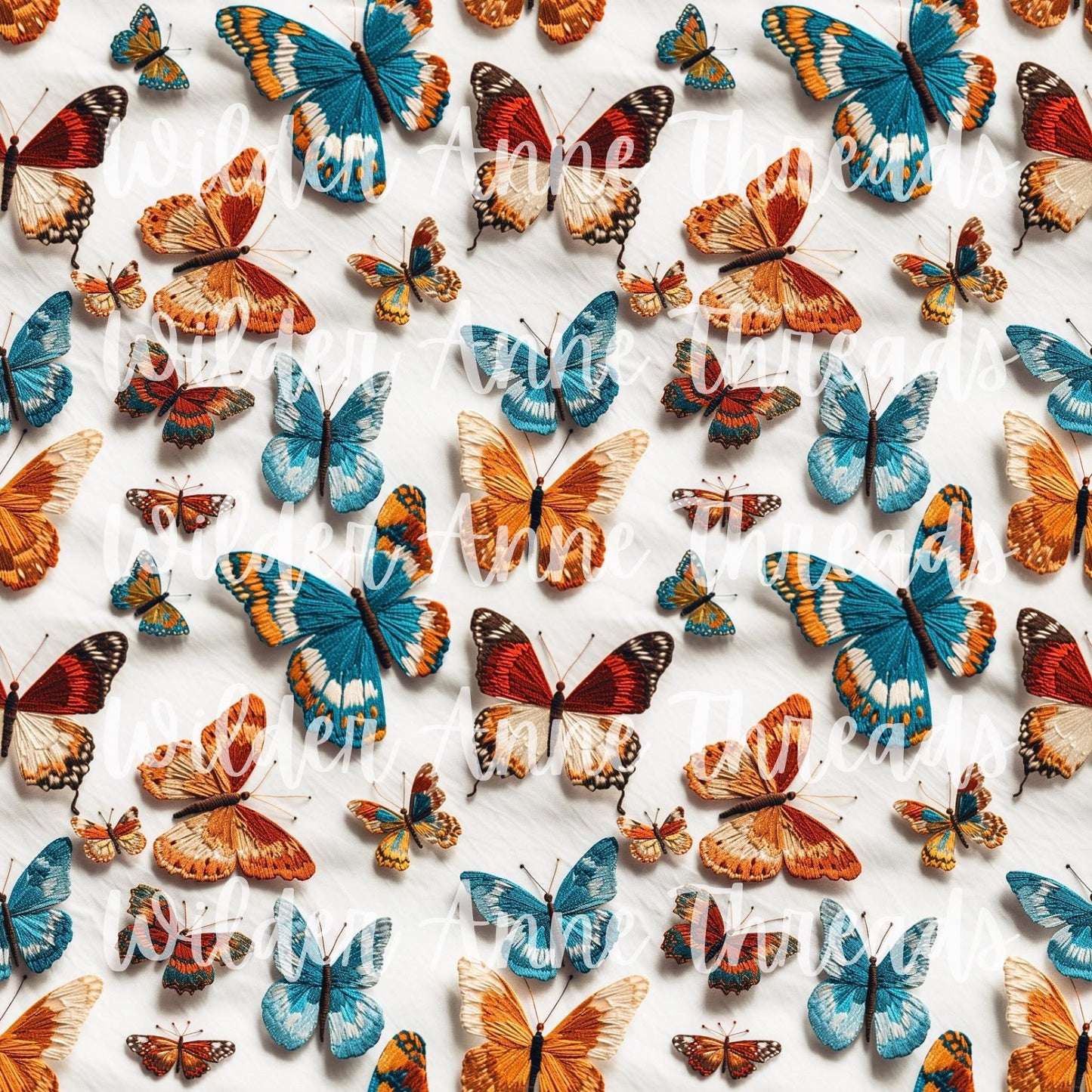 Rust Embroidery Butterfly