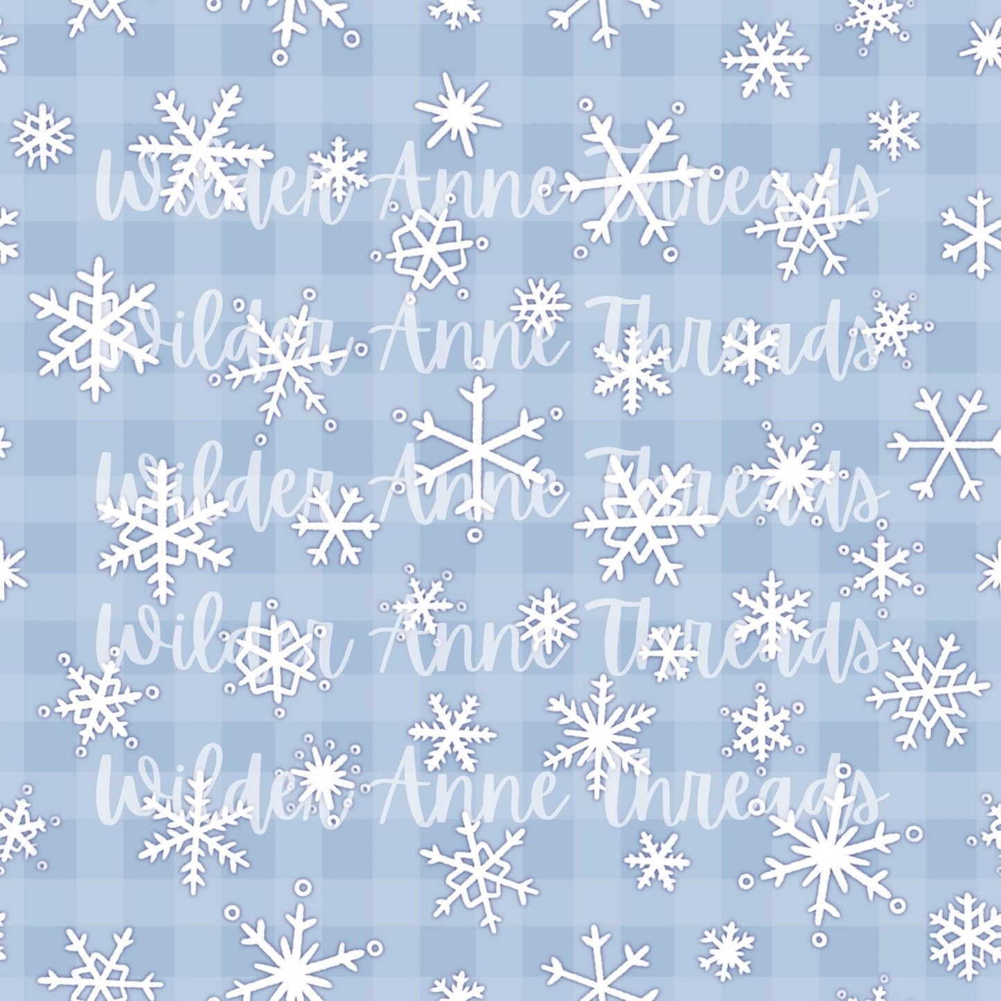 Blue Checker Snowflakes
