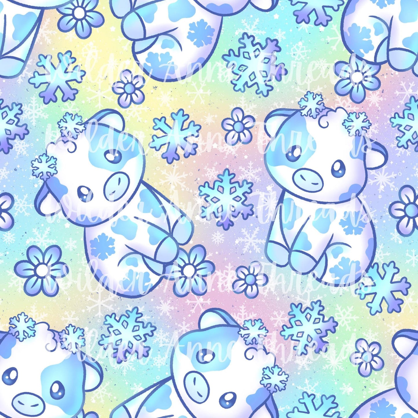 Rainbow Snow Cow