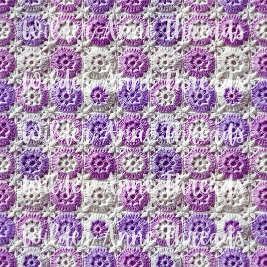 Purple Crochet Squares