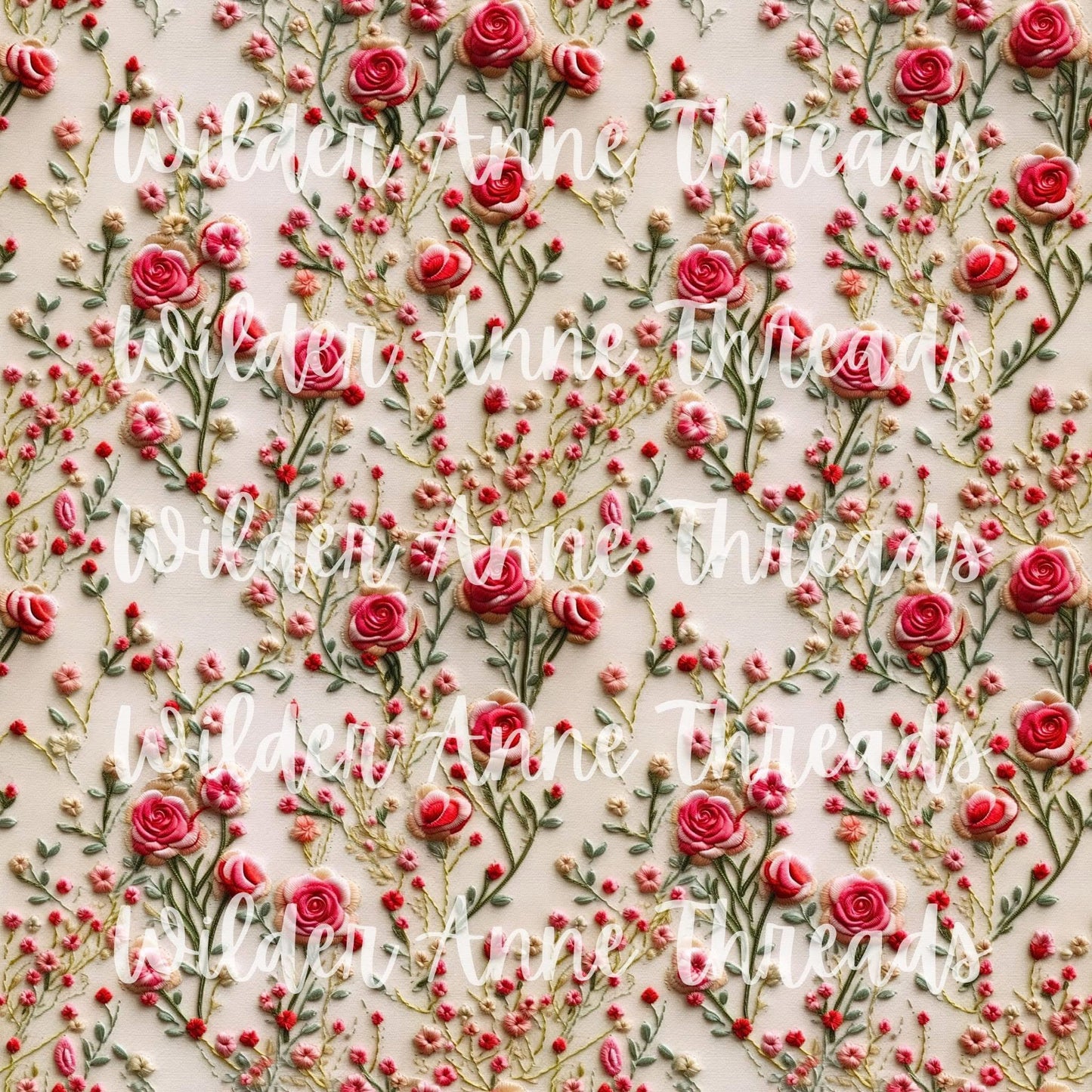 Embroidery Roses