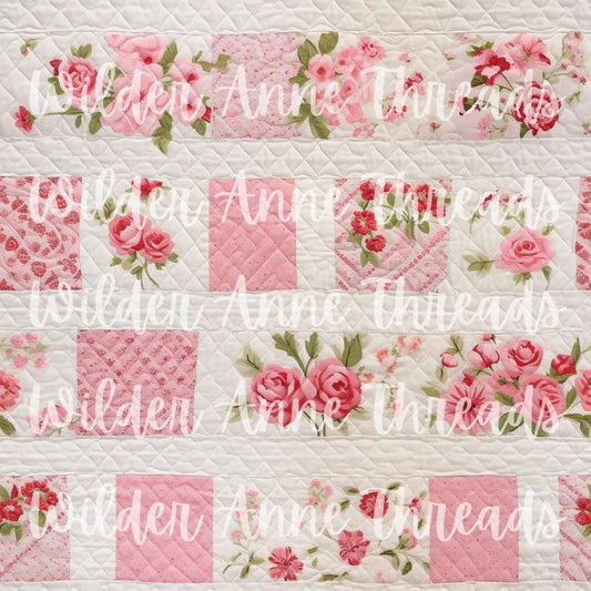 Pink Floral Quilt