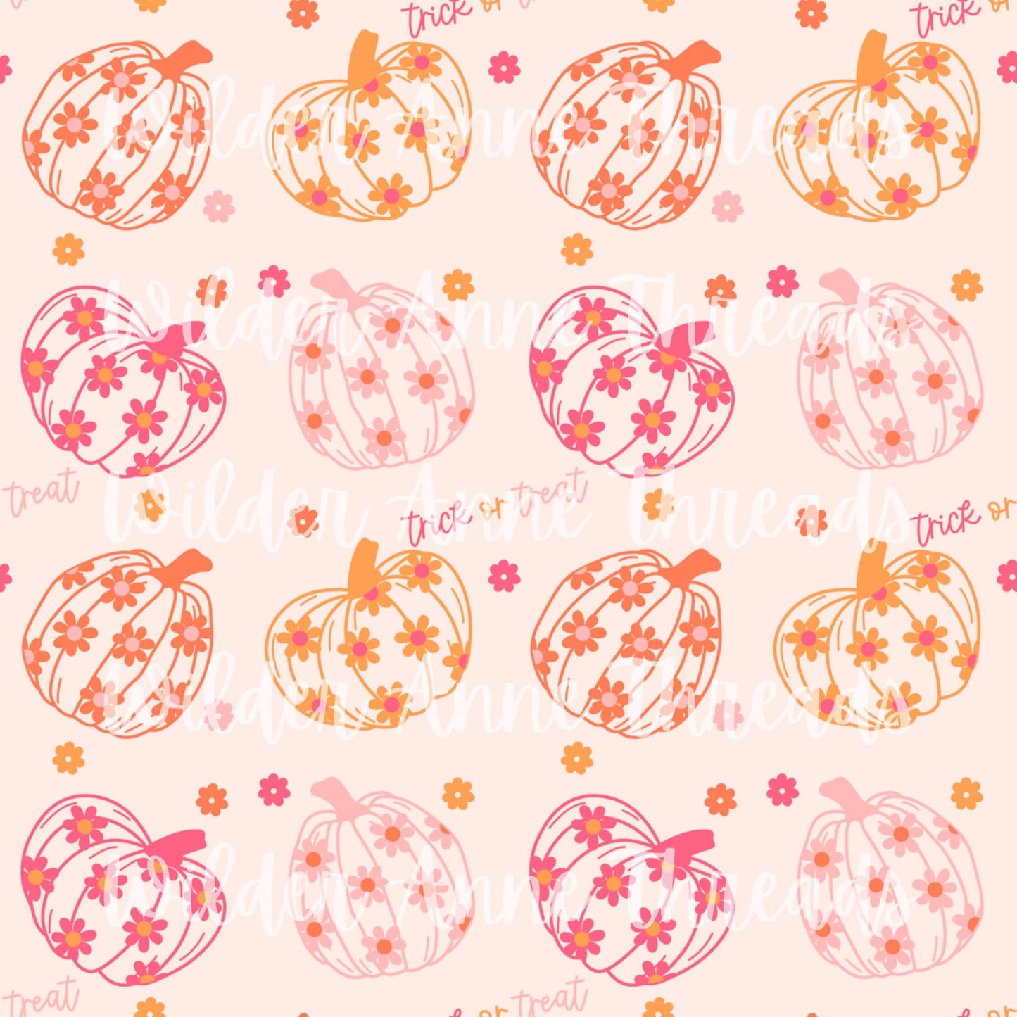 Floral Pumpkins Trick