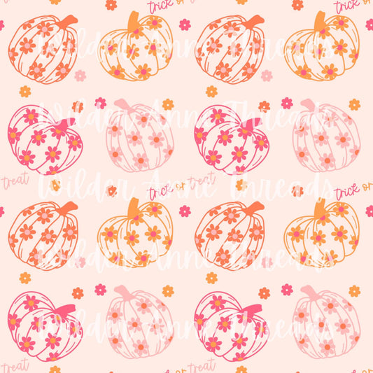 Floral Pumpkins Trick