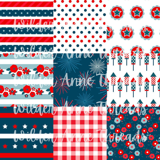 Red/White/Blue Squares
