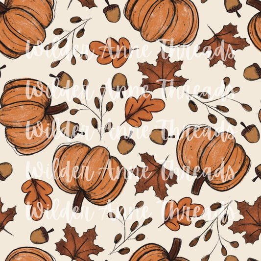Tan Pumpkin Leaves