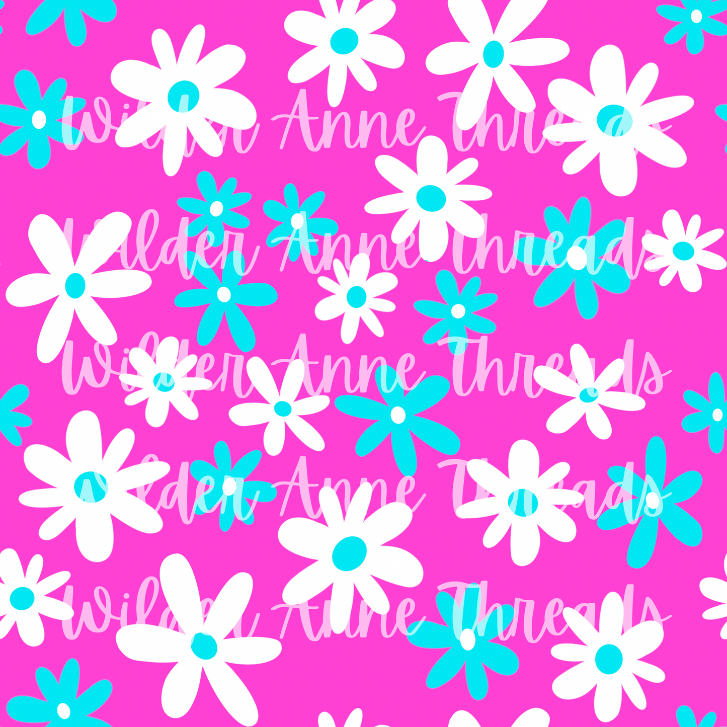 Neon Pink Spring Flowers
